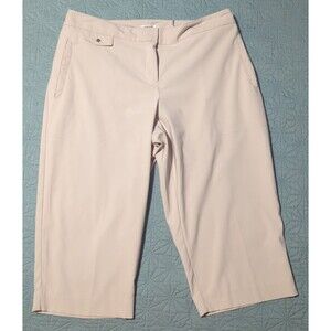 IZOD Golf Women's Capri Stretch Pants Sz 8 Khaki Pockets Lightweight Outdoors